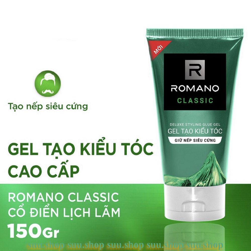 Gel vuốt tóc Romano Classic Siêu cứng 150g- Mẫu mới