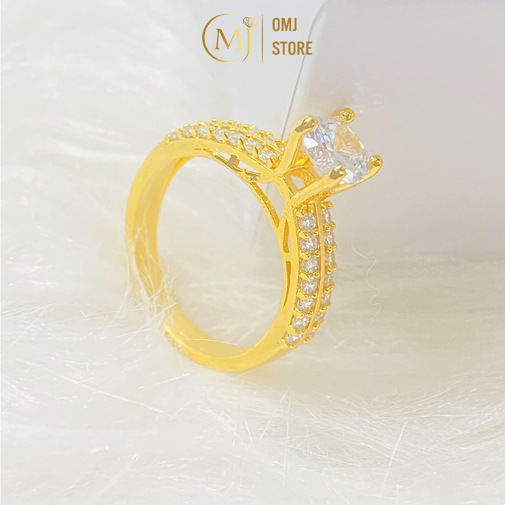 Nhẫn nữ OMJ3000 đính đá sang chảnh lấp lánh