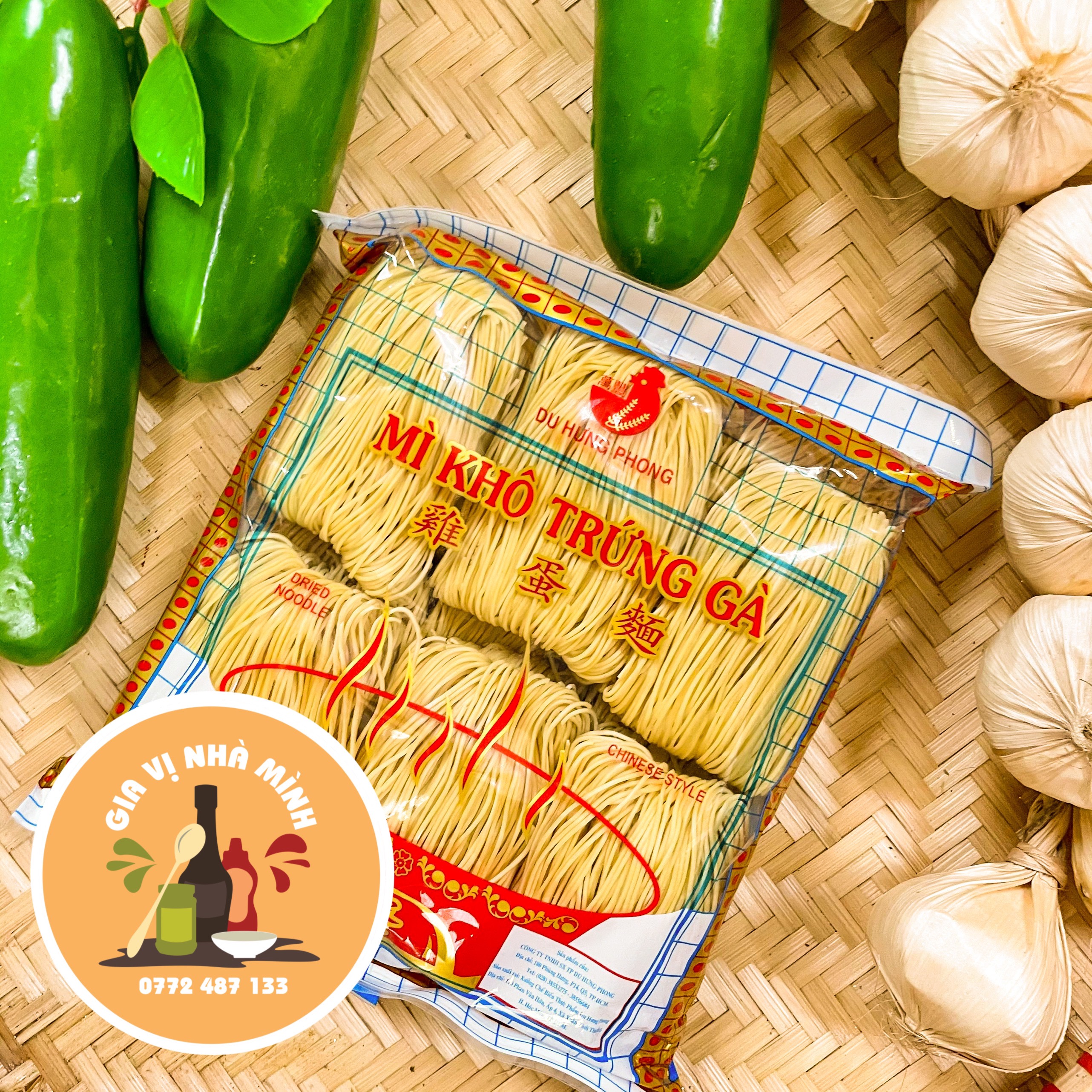 Mì trứng gà khô du hưng phong 454gr