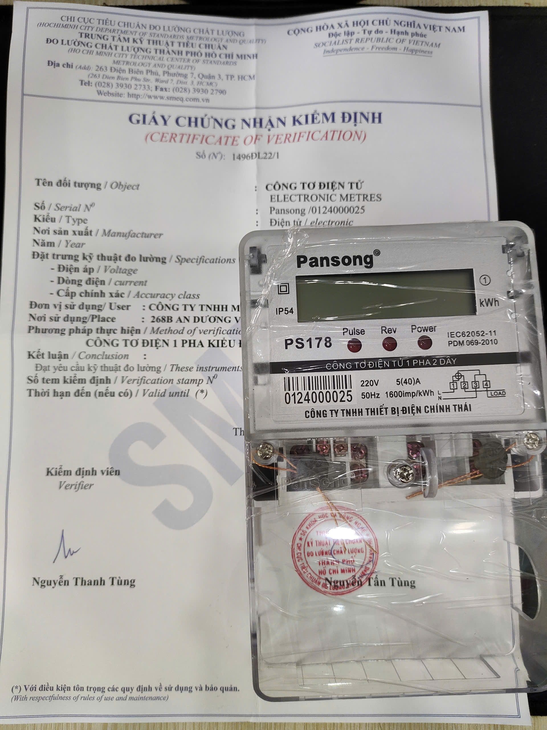 Công tơ điện tử 40A - PS178 Pansong ( Đồng Hồ Điện 1 Pha)
