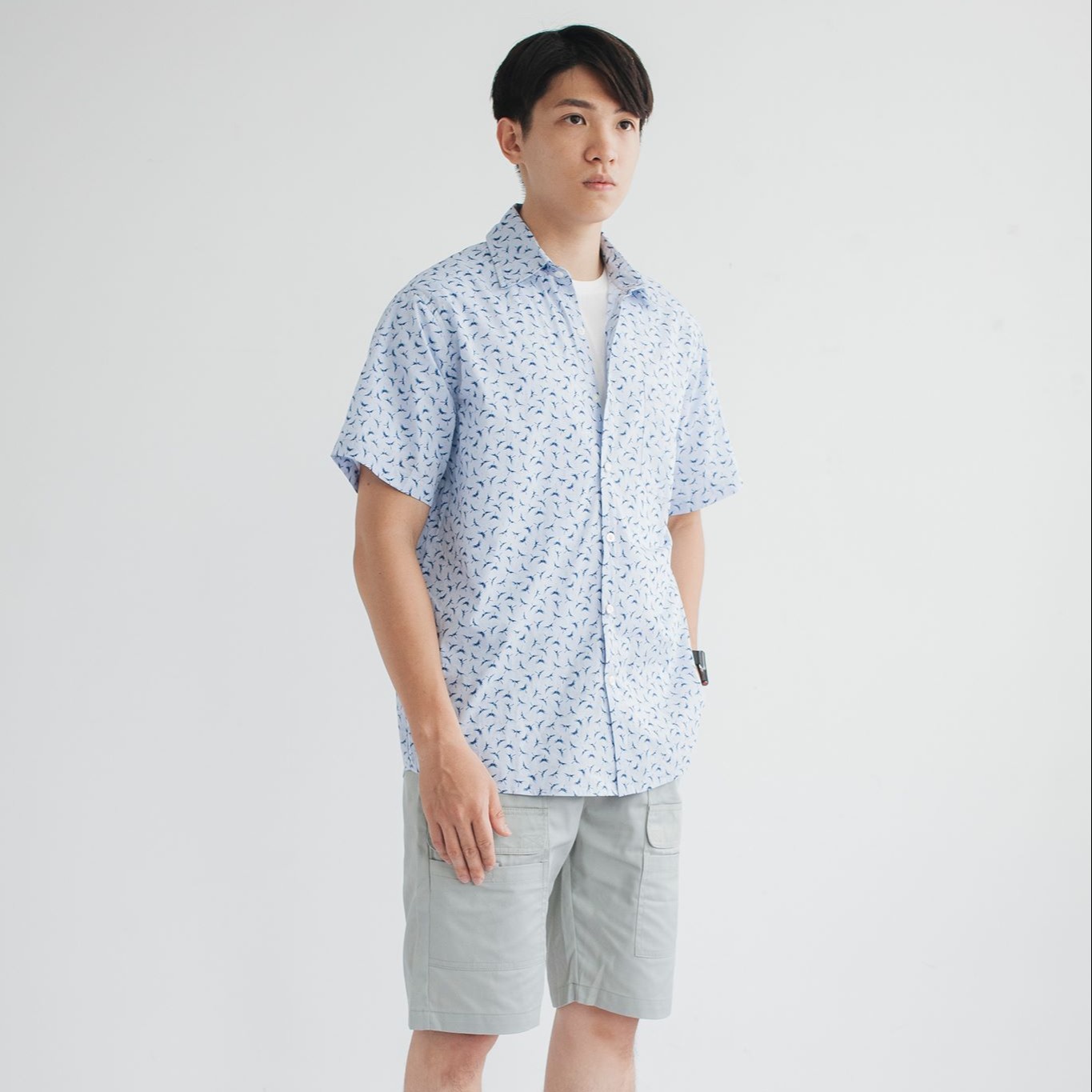 Áo Sơ Mi Nam LOOK FLORAL LIGHT BLUE