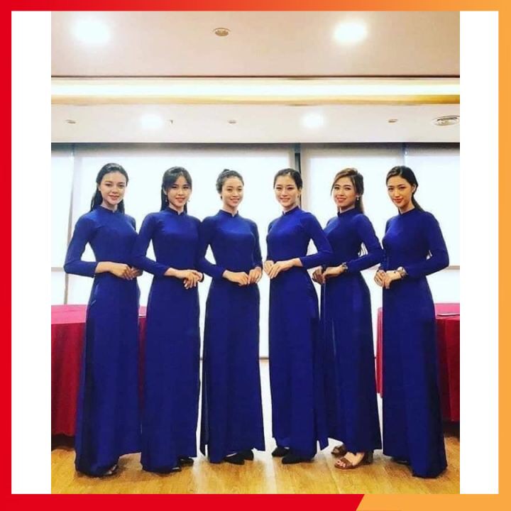 Áo dài lụa nhật trơn tôn dáng - Áo dài truyền thống