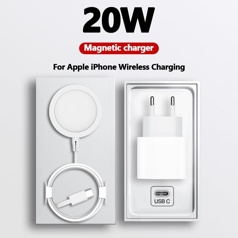 2In1 20W Magnetic Wireless Chargers For Iphone 14 11 12 13 Pro XS Max Mini  Fast Charging For Iphone 8 Plus X XR Airpods Charger 