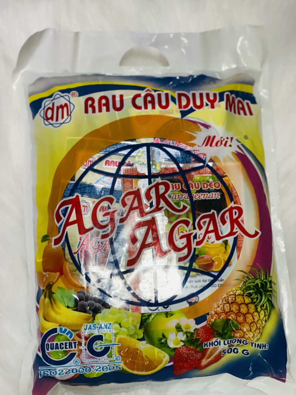 Rau câu giòn DUY MAI 01 gói 500 Gram (loại bao bì màu xanh: 20 gói 25 gram)- Chất lượng  tuyệt hảo