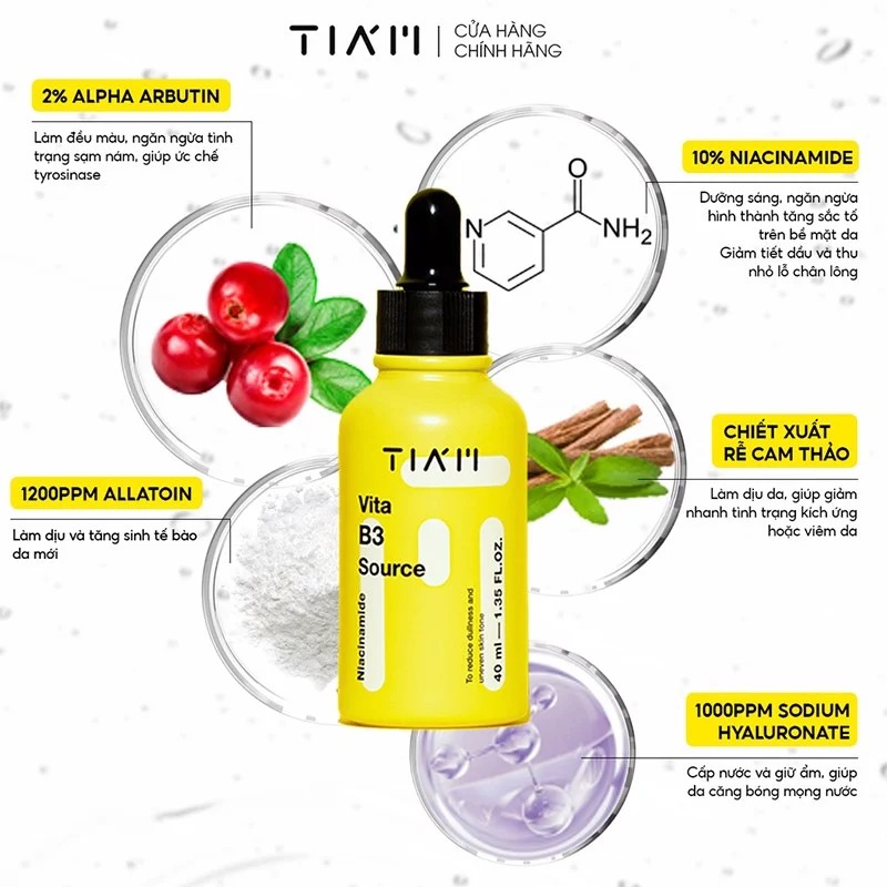 [Chính hãng] Tinh Chất Dưỡng Trắng, Làm Sáng Da Tiam Vita B3 Source 40ml