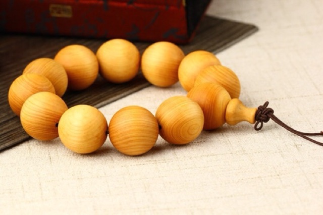 Hạt gỗ tùng bách làm đồ handmade DIY - MH486