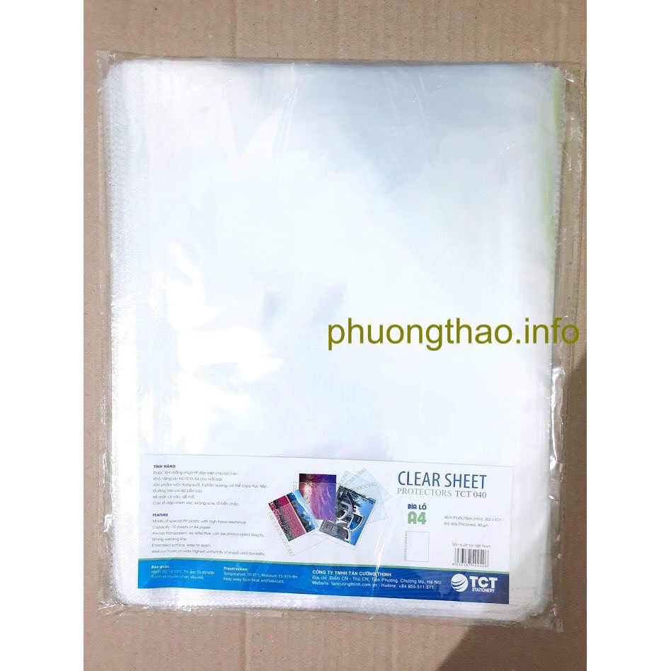 Túi sơ mi lỗ đục lỗ TCT A4