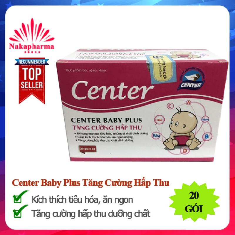 Center Baby Plus Tăng Cường Hấp Thu – Dành cho trẻ ăn uống kém hấp thu, còi xương và suy dinh dưỡng