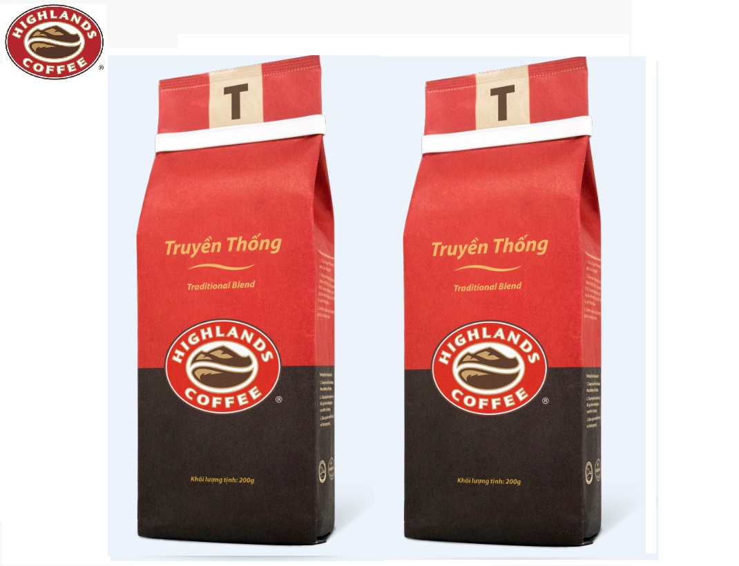 [Combo 4 gói] Cà phê Rang xay Di Sản Highlands Coffee 200g