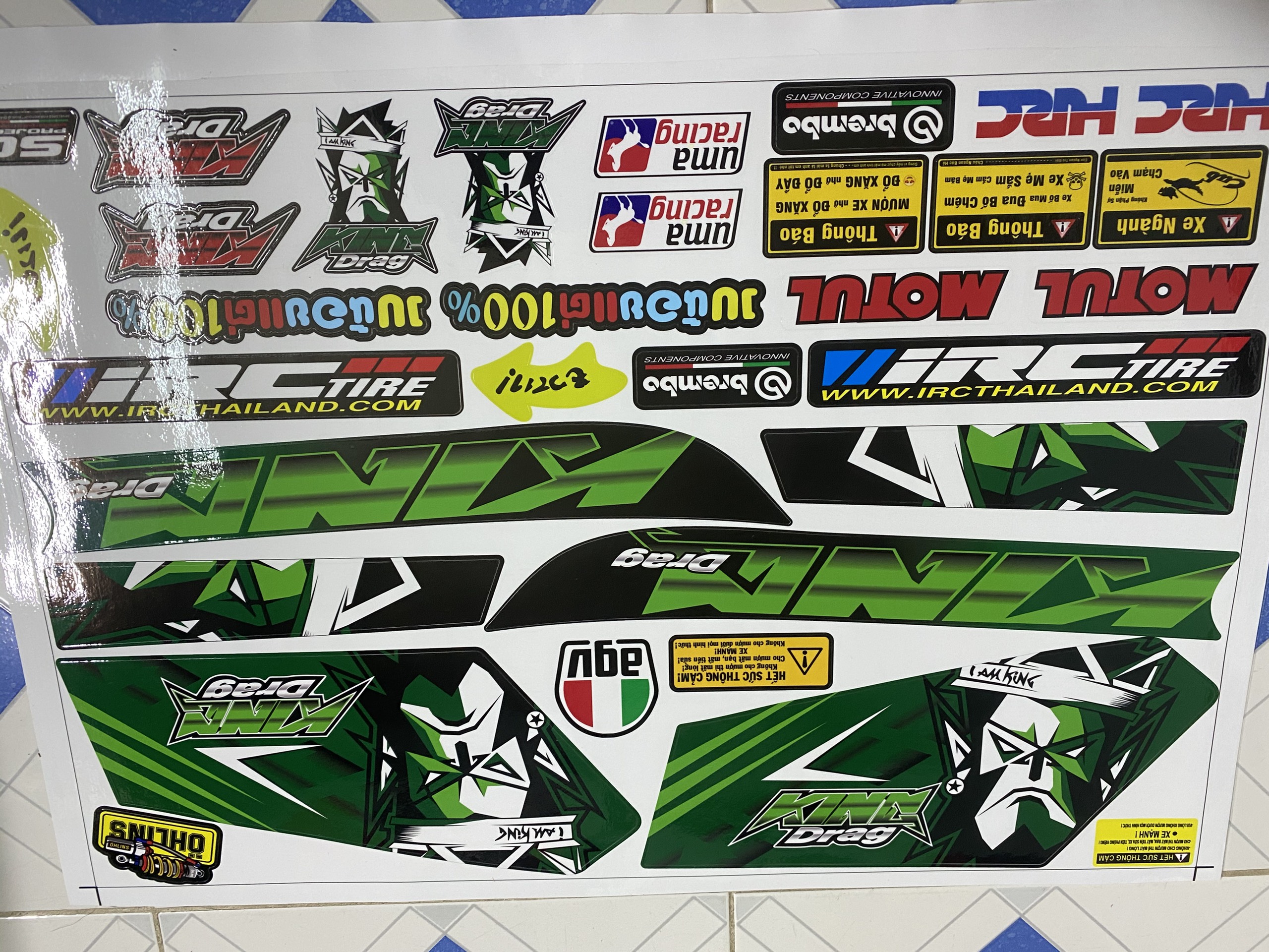 TEM RỜI CUB 82 KING DRAG XANH LÁ