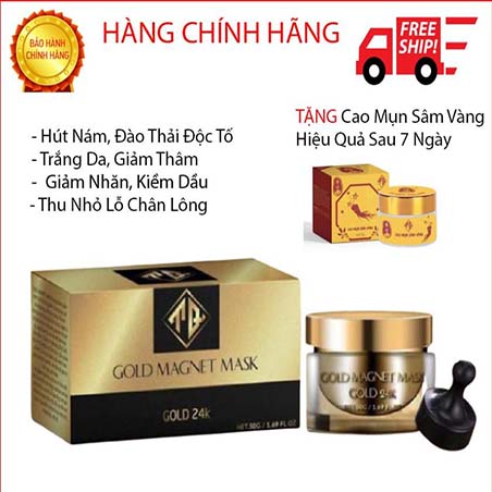 Mặt nạ từ tính nam châm vàng 24k