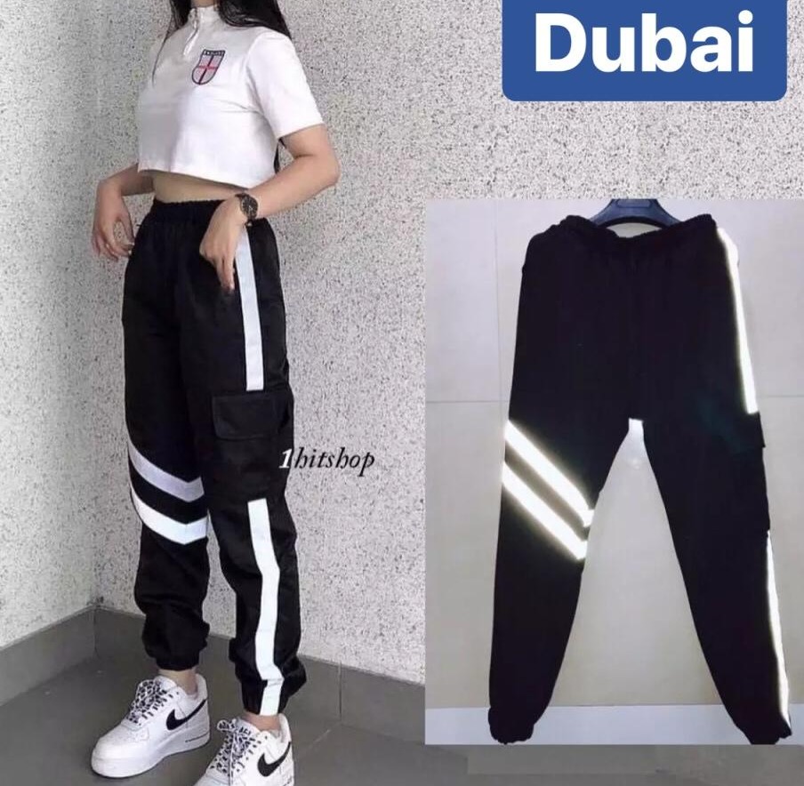 QUẦN JOGGER THỂ THAO NAM NỮ VIỀN SỌC PHẢN QUANG TÚI HỘP THOÁNG MÁT SEOUL CAO CẤP DB - DUBAI FASHION