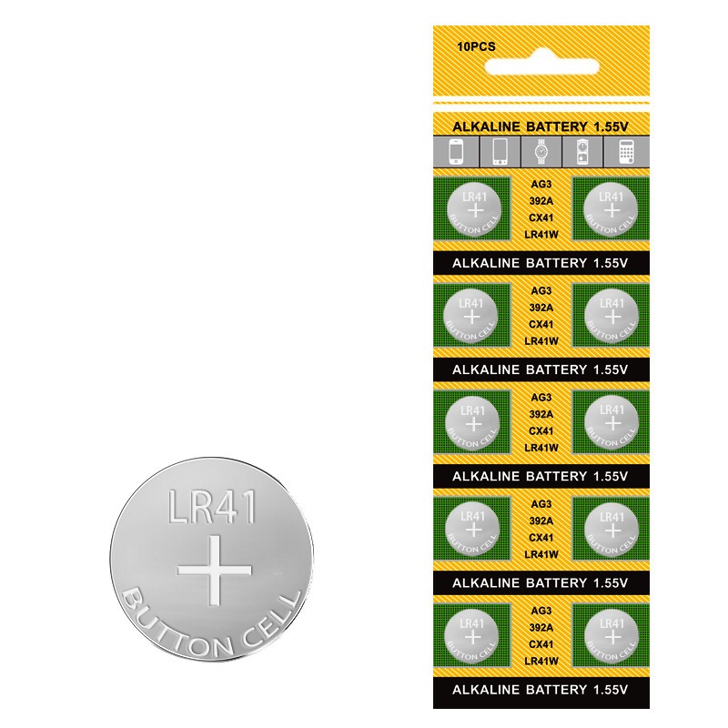 Vĩ 10 pin cúc áo - Pin đồng hồ  AG3 - LR41 - 392A