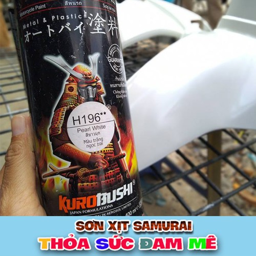 Samurai H196 - Chai sơn màu trắng ngọc trai H196 Samurai Paint