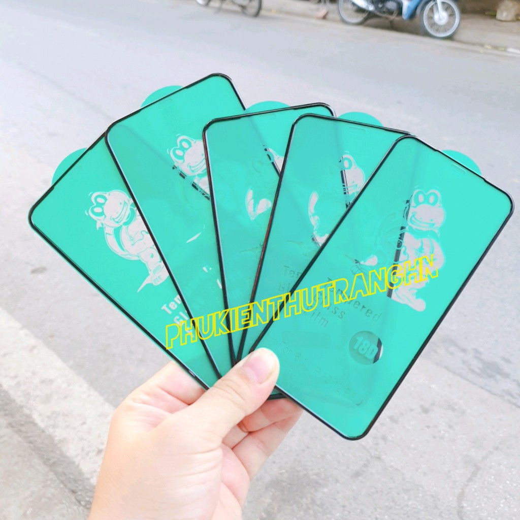 Kính cường lực 18D IP 6G 7G 8G 6 Plus 7 Plus 8 Plus IP X Xr  Xsmax IP 11 11 Pro 11 Pro Max IP 12 12 Pro 12 Pro Max viền dẻo nhô cao chống vỡ cạnh , chống va đập tốt