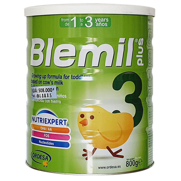 Sữa Blemil Plus 3 800g (trẻ từ 1-3 tuổi)