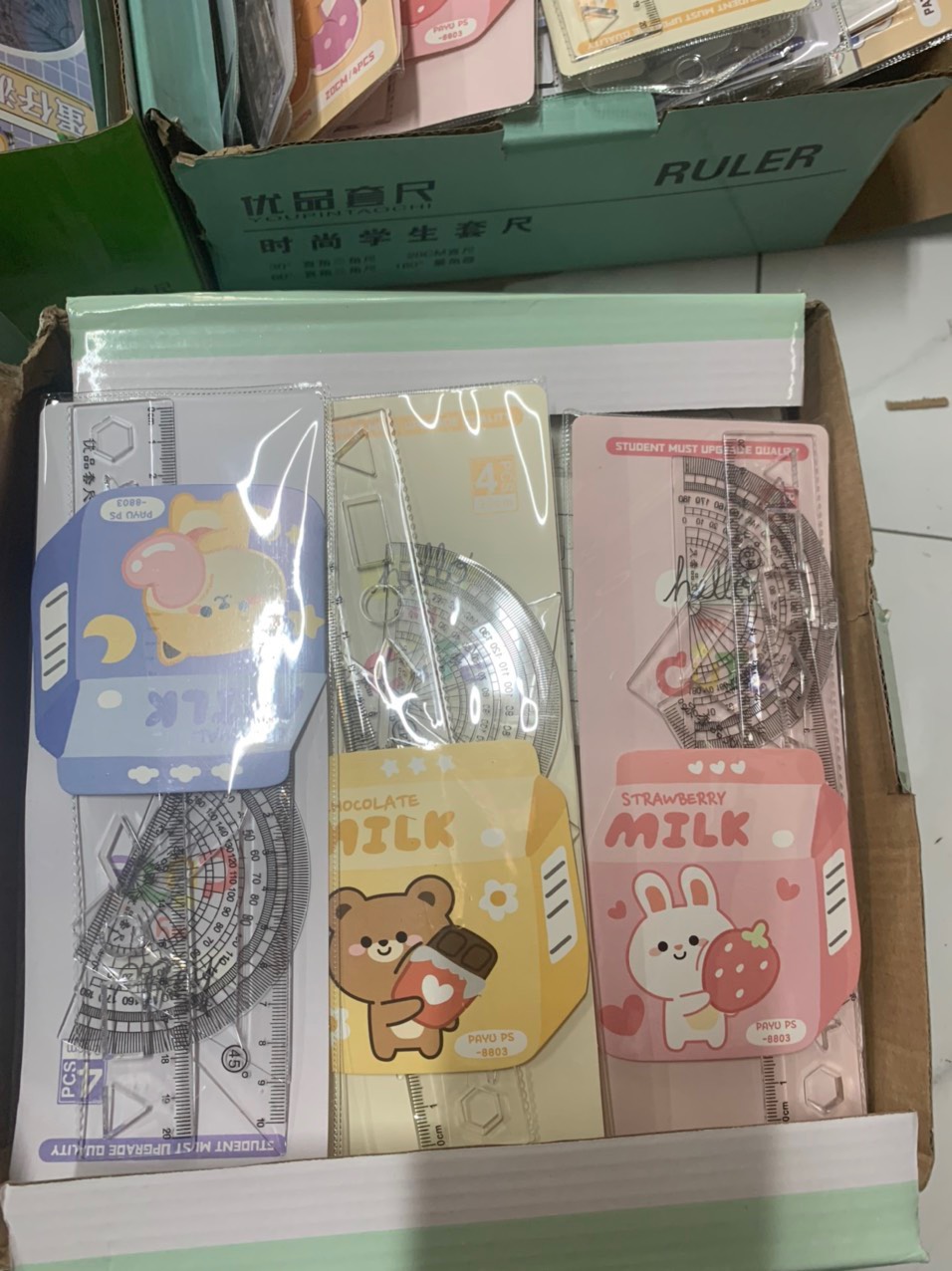 bộ thước kẻ 4 món BT21
