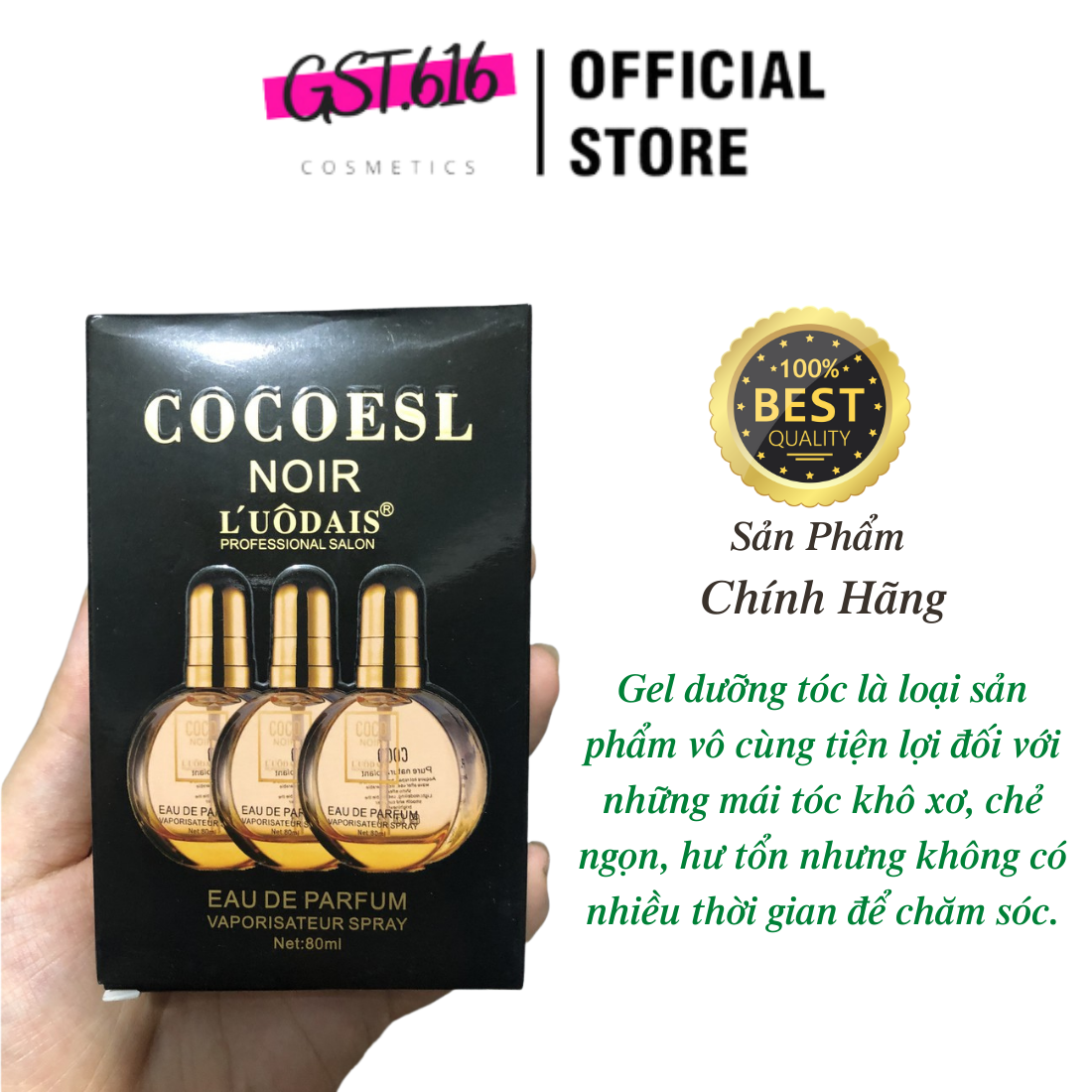 Tinh dầu dưỡng tóc dành cho tóc uốn xoăn Coco Noir 80ml