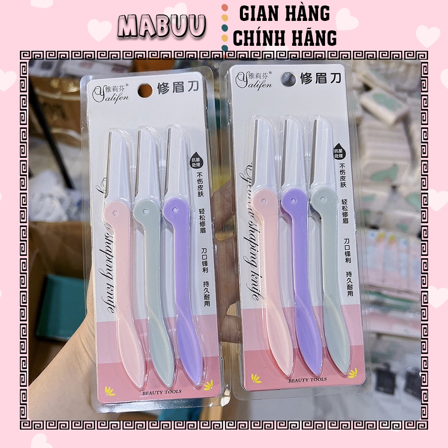 Set 3 Dao Tỉa Chân Mày Tiện Dụng