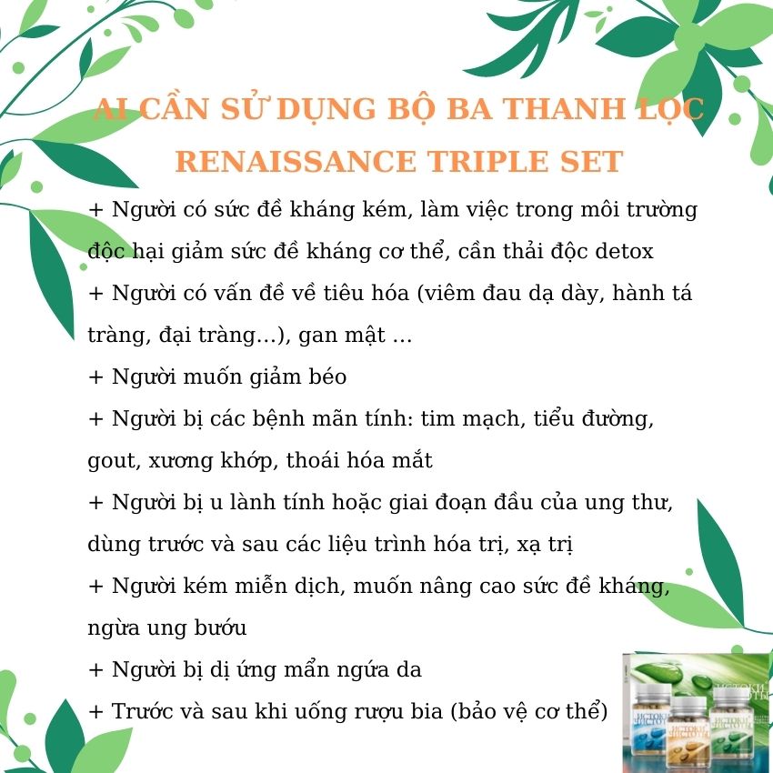 Bộ Thải Độc Thanh Lọc Cơ Thể – Trẻ Hóa Tế Bào Siberian Health Renaissance  Triple Set – Dr.House Online Sản Phẩm Bảo Vệ Sức Khỏe Gia Đình Giúp Ngăn  Ngừa Gốc