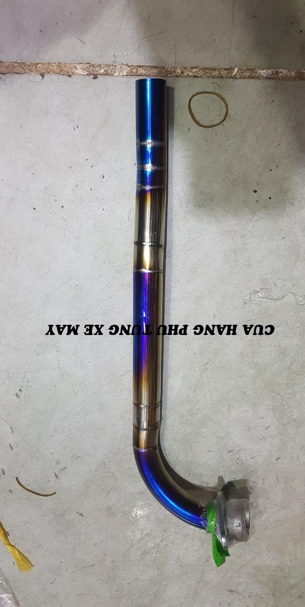 Cổ pô xe Dream, Wave, Sirius gắn pô zin inox 304 xi titan cao cấp