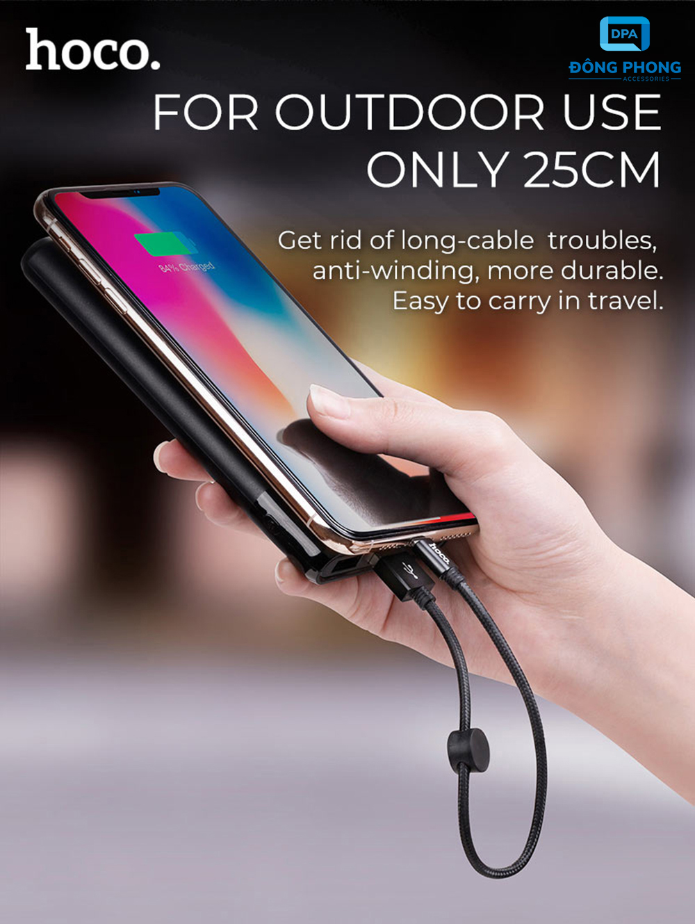 Cáp Ngắn Hoco X35 Sạc Nhanh iPhone, iPad Chính Hãng