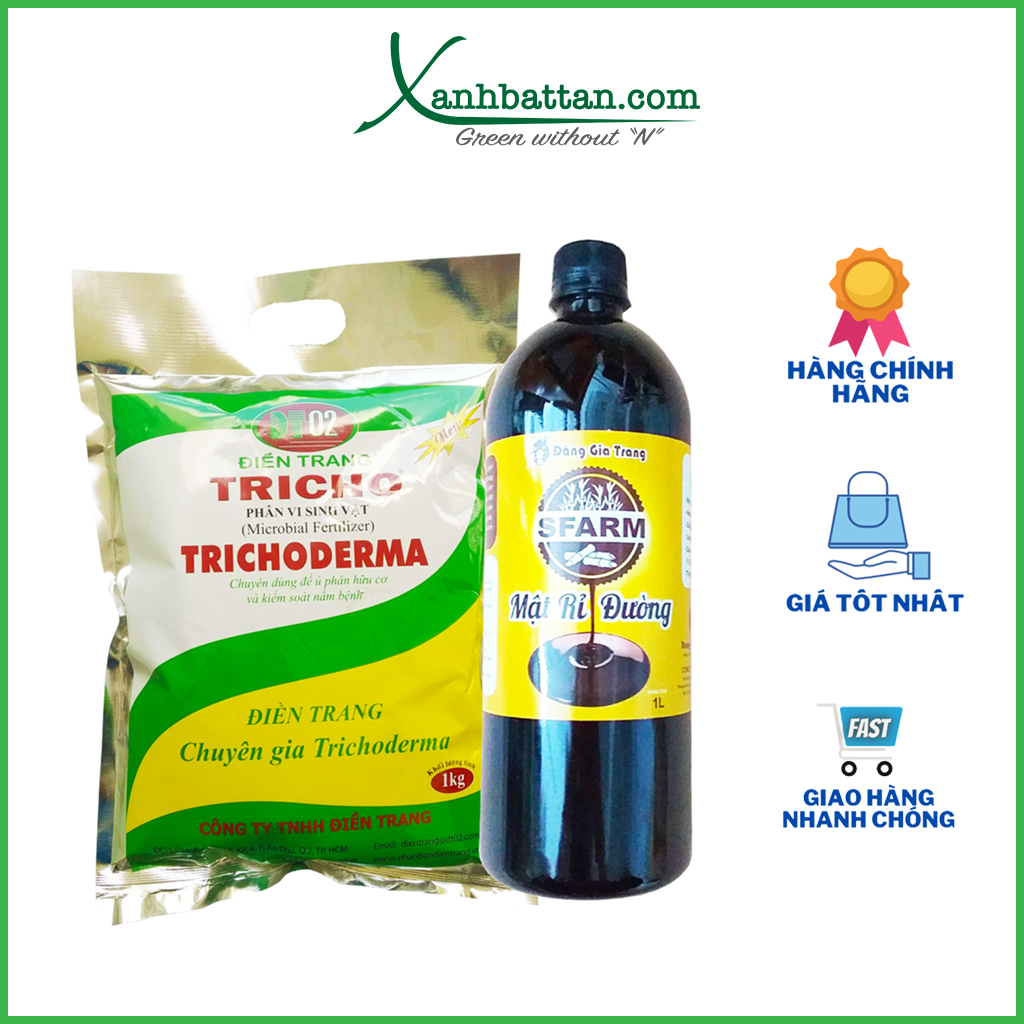 Bộ Đôi Mật Rỉ Đường 1 Lít Và Nấm Đối Kháng Trichoderma 1kg