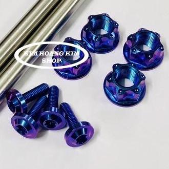 Cặp Cốt INOX 304 Full ốc Titan GR5 Gắn WINNER (màu Xanh Tím)
