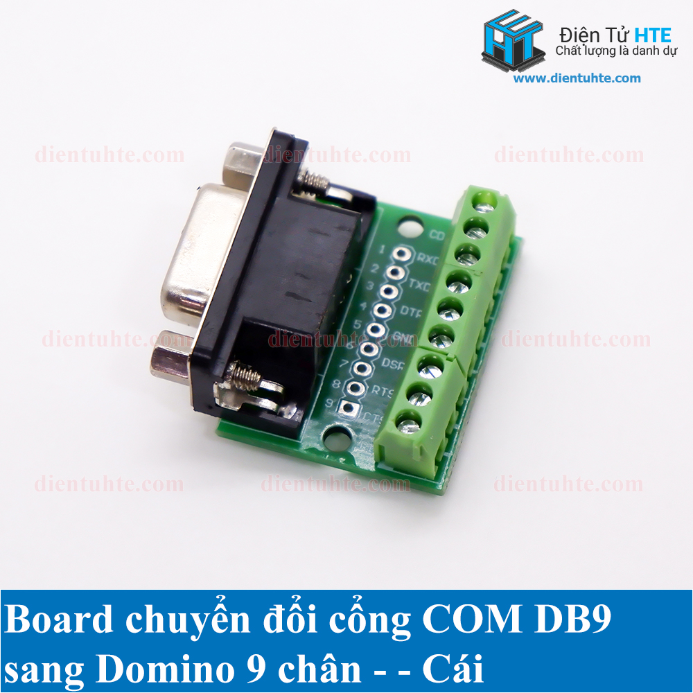Board chuyển đổi cổng COM DB9 sang Domino 9 chân - DB9 Cổng Cái