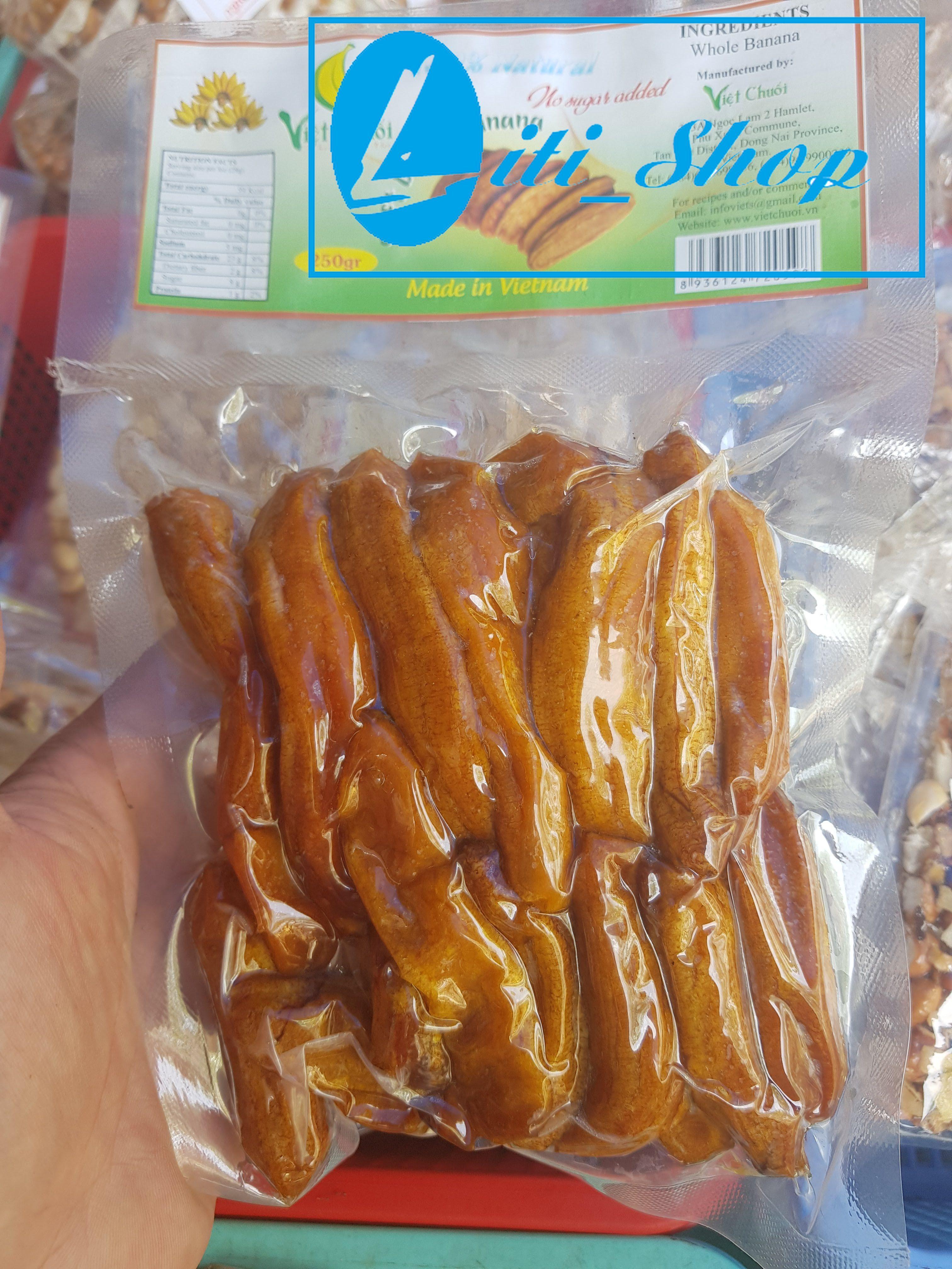 Chuối ép sấy dẻo 250Gr (Loại trái)