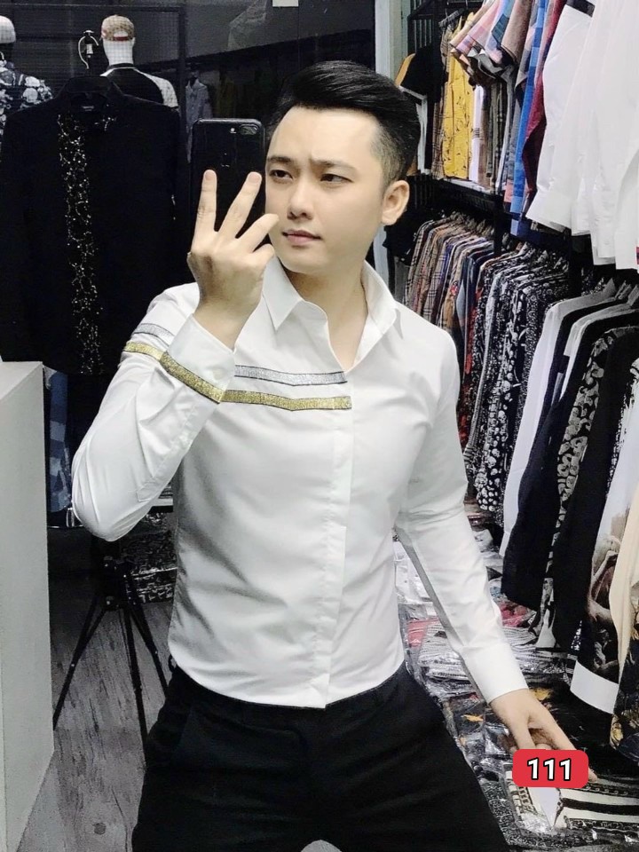 áo sơ mi nam tay dài màu trắng phối viền, chất liệu COTTON lụa, phong cách trẻ trung và thanh lịch ( hình thật shop tự chụp ) thời trang TAYLOR FASHION BUPG19