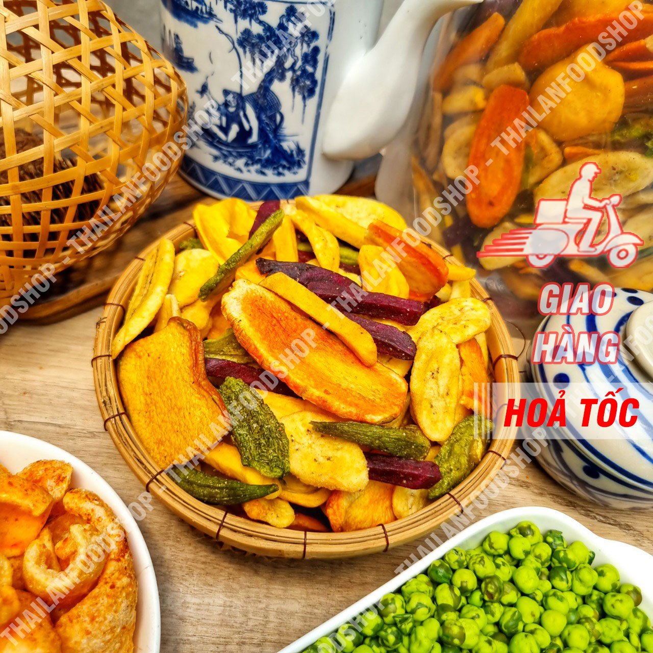 Trái Cây Rau Củ Sấy Thập Cẩm Túi 500gr