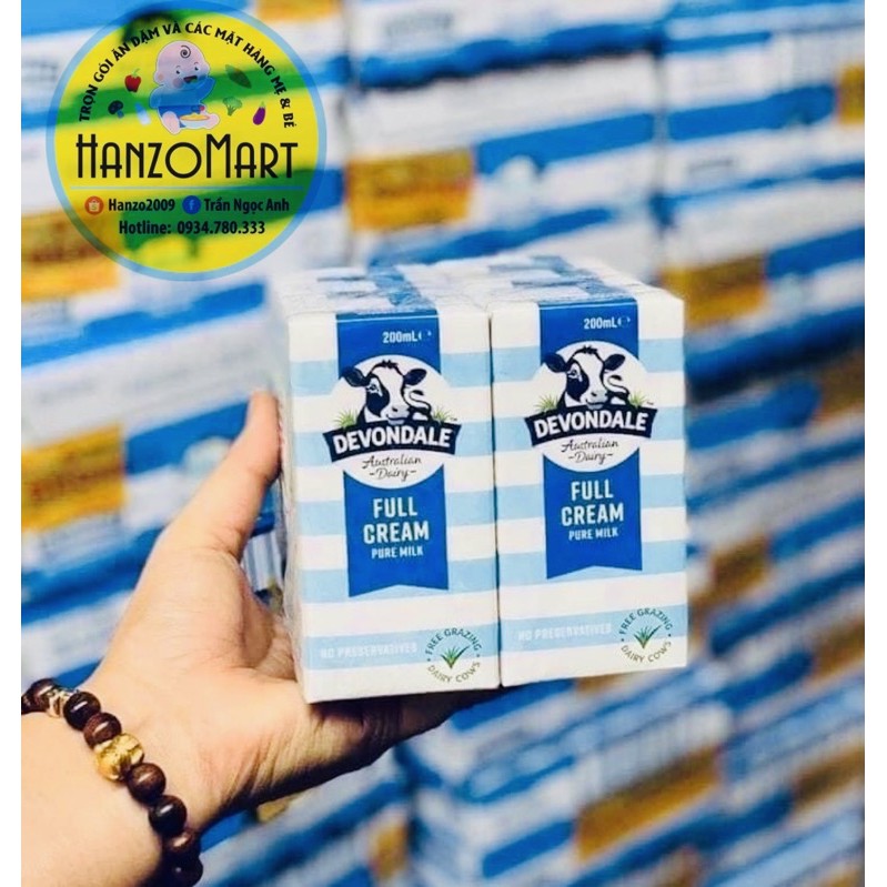 Sữa Tươi Devondale Full Cream Úc (Thùng 24 Hộp 200Ml)