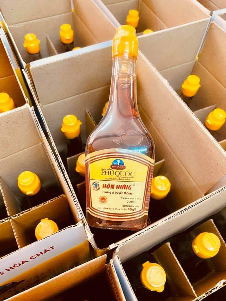 6 chai nước mắm Phú Quốc Hớn Hưng 200ml ,40 độ
