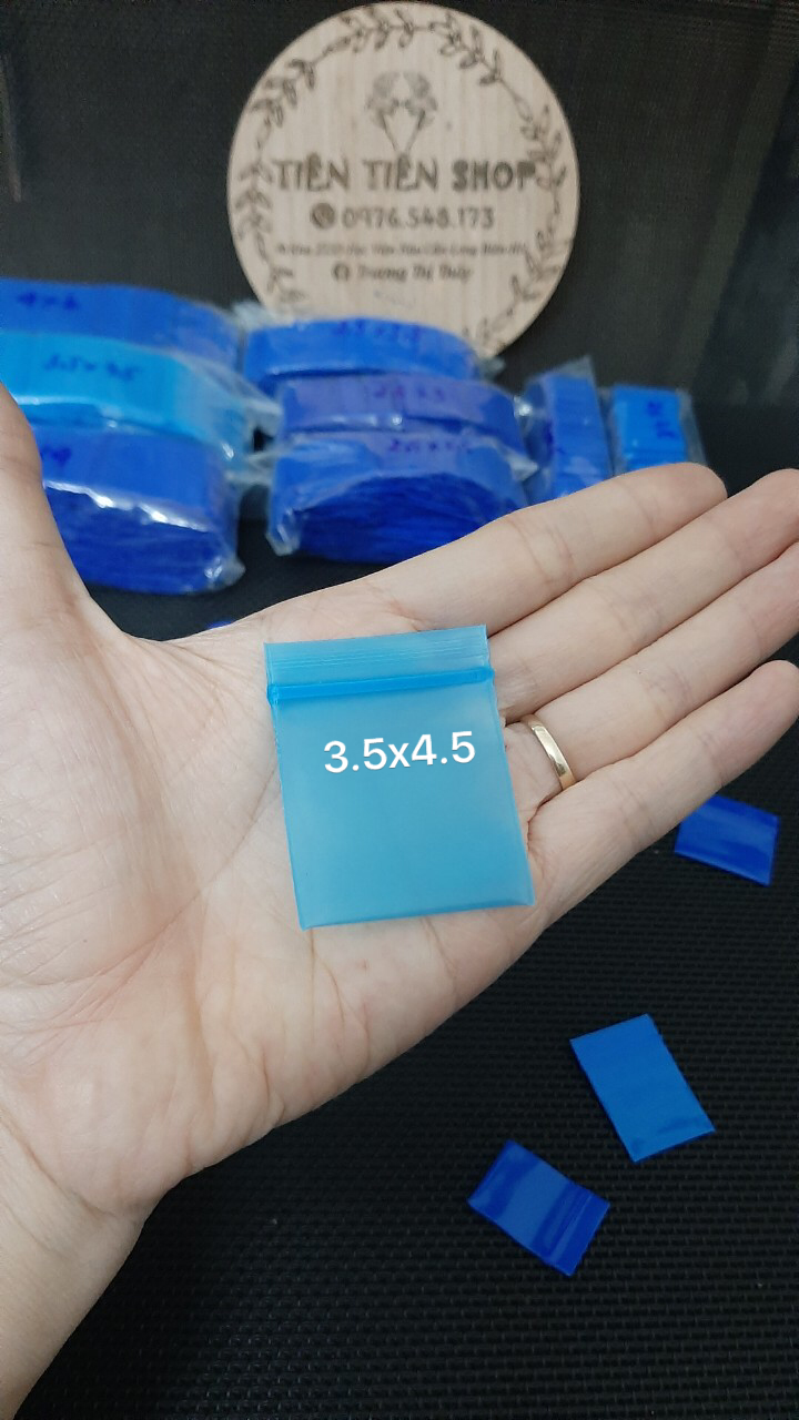 gói 100 túi zip xanh dương chọn size