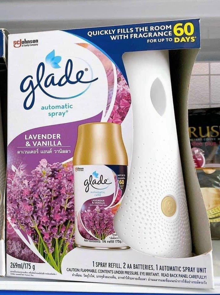 COMBO Máy Xịt Thơm Phòng Tự Động GLADE 3in1 Thái Lan
