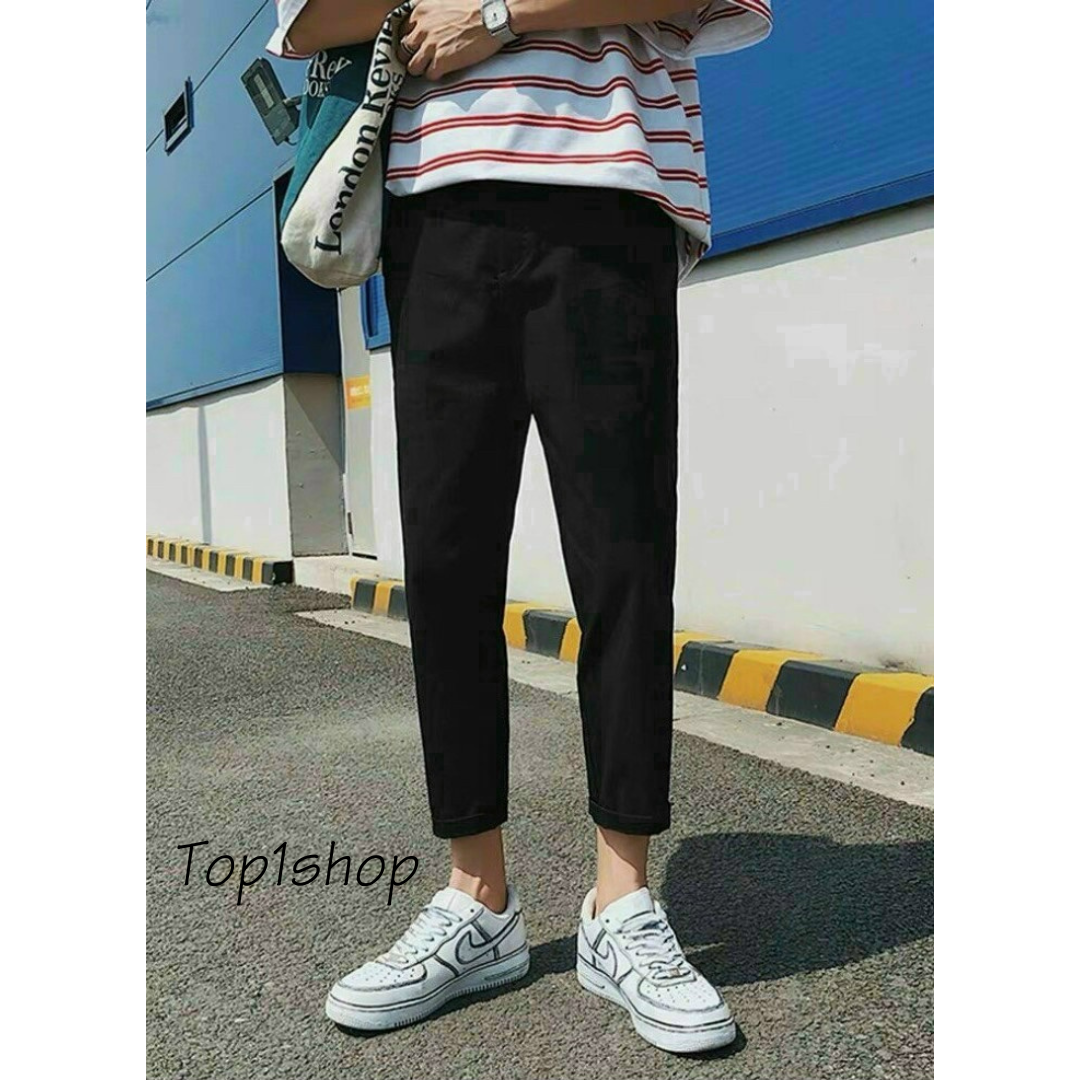 Quần nam kaki basic dáng baggy trơn màu phong cách trẻ trung thời trang top1shop s0