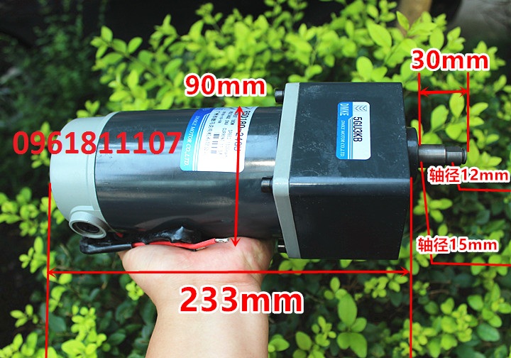 Động cơ giảm tốc 24V 180W 1800 vòng 5GU3KB, motor giảm tốc 24V làm băng tải, máy móc, robot