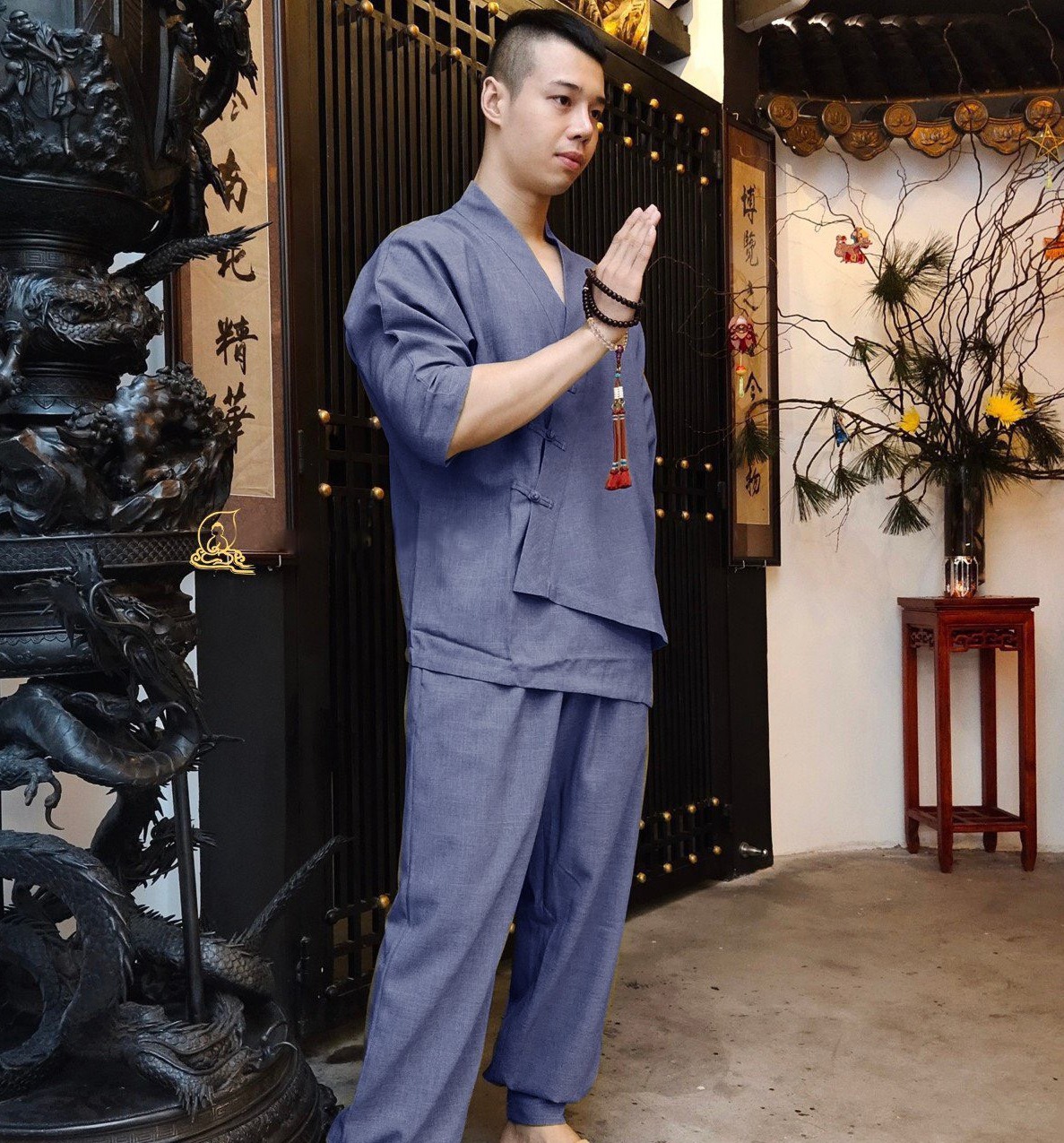 [HCM]SET ĐỒ LAM ĐI CHÙA CAO CẤP