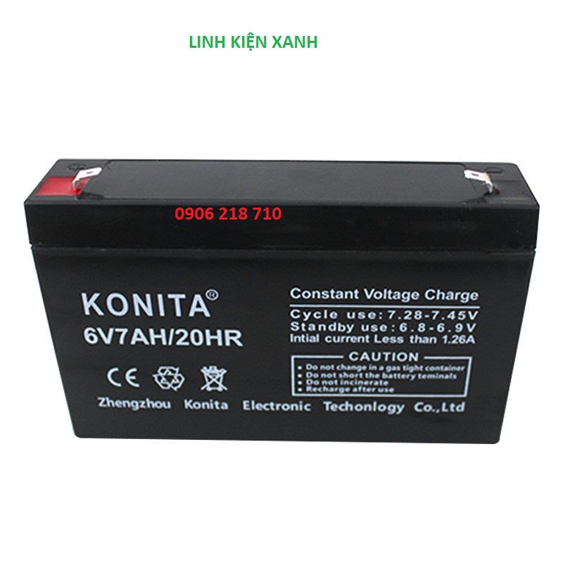 Acquy xe điện trẻ em 6v 7ah/6V4.5AH( 3 tháng)