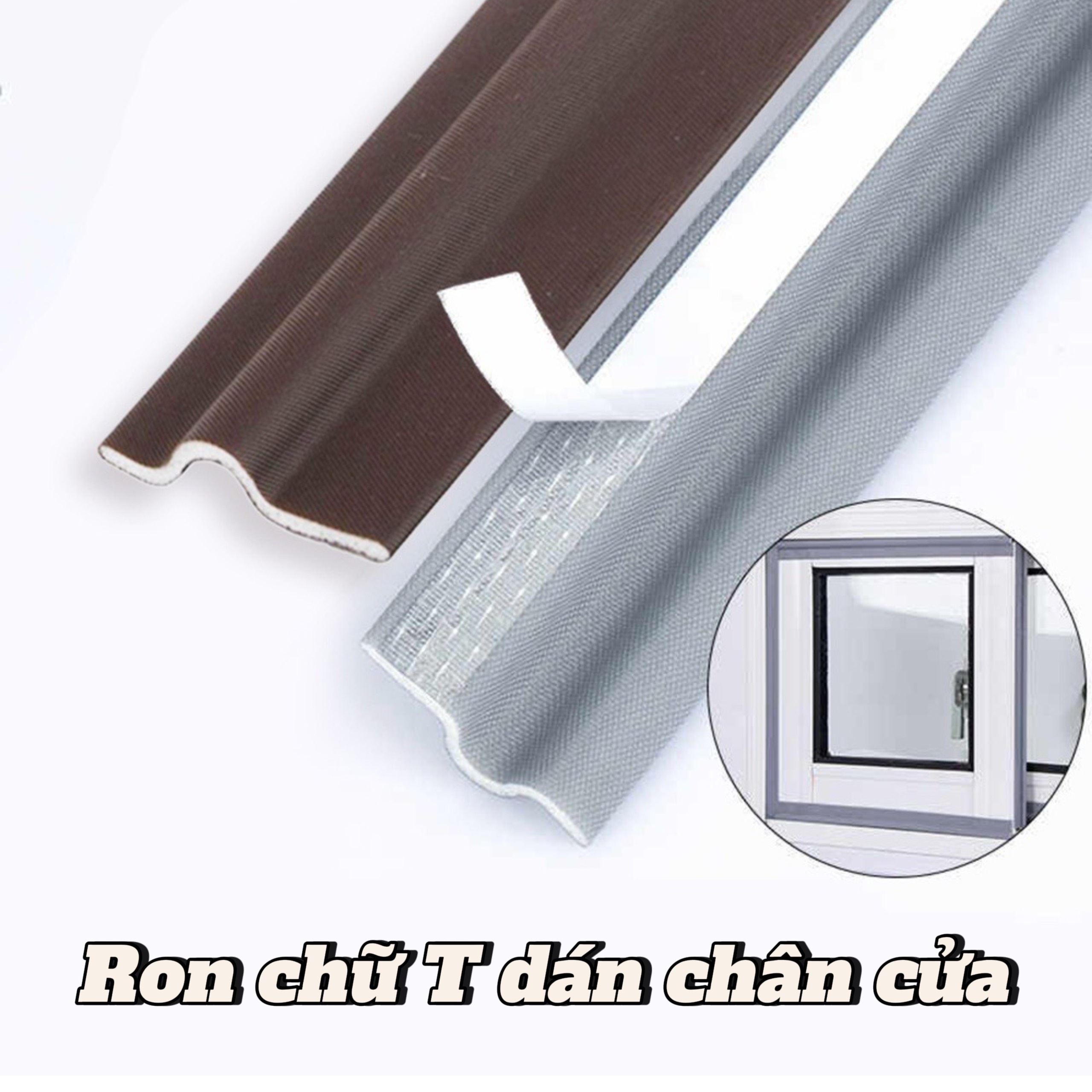 Ron Dán Khe Hở Cửa Chữ T Thanh Chặn Cửa Ngăn Côn Trùng Bụi Bẩn Cách Âm Chống Va Đập Băng Dính Dán Mép Tường Chống Thấm giấy dán tường giấy dán bếp giấy dán bếp cách nhiệt cuộn keo dán mép bếp cuộn keo dán bếp