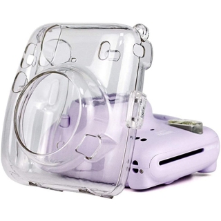 Crystal camera case protective clear case with adjustable rainbow strap for fujifilm instax mini 11 cameras accessories 5