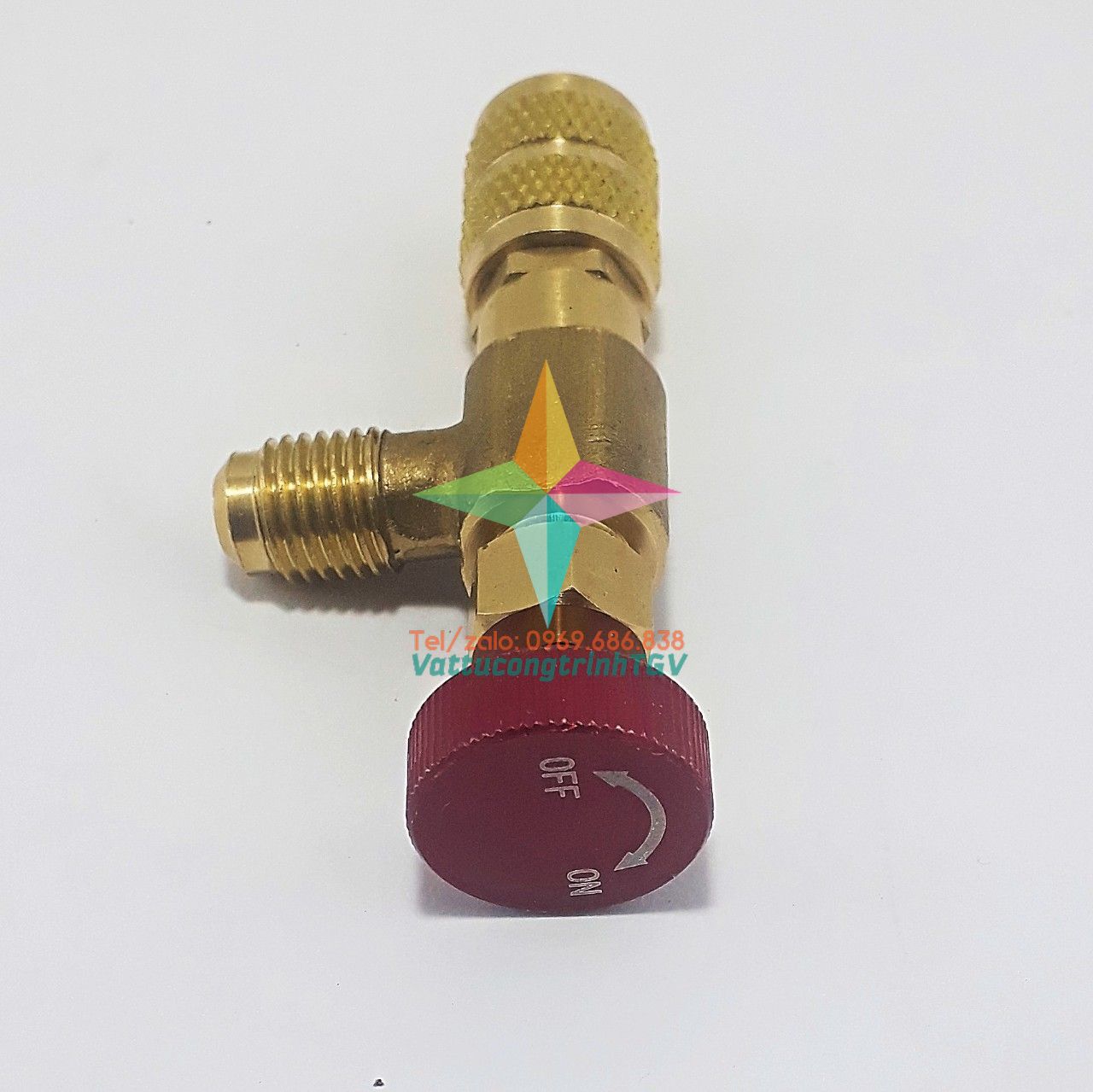 Van khóa chống bỏng Gas R410 đầu đỏ