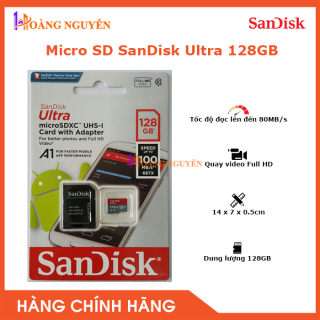 Thẻ nhớ Micro SD SanDisk Ultra 128GB Class 10 - Quay Video Full HD thumbnail