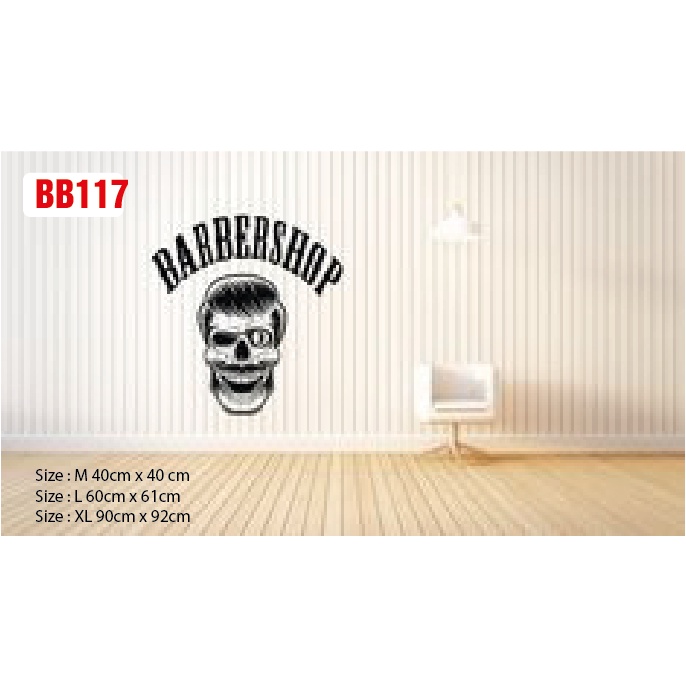 Decal dán làm đẹp cửa tiệm Barber và Salon P8