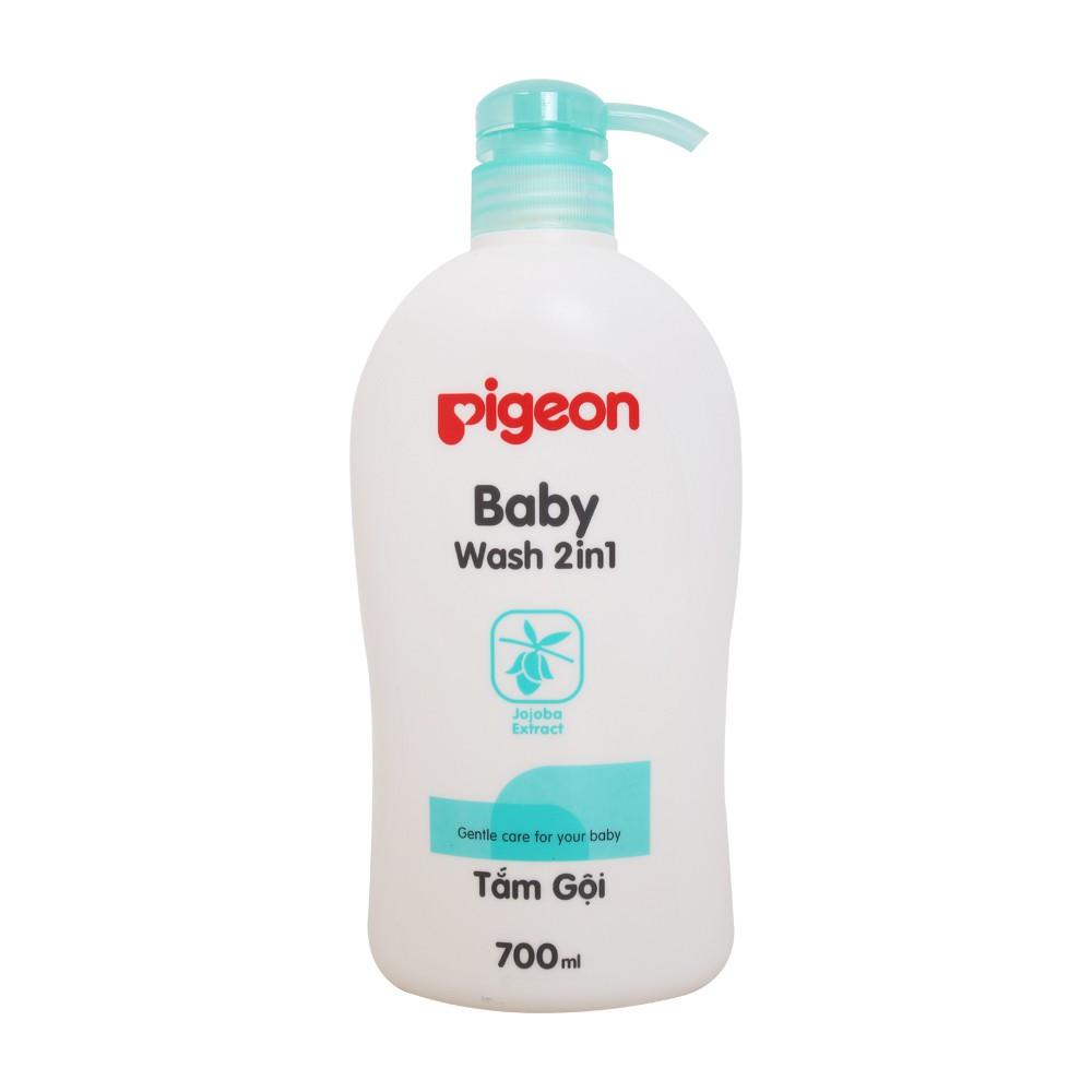 [Tặng áo thun cho bé] Sữa tắm gội 2IN1 Pigeon 700ml