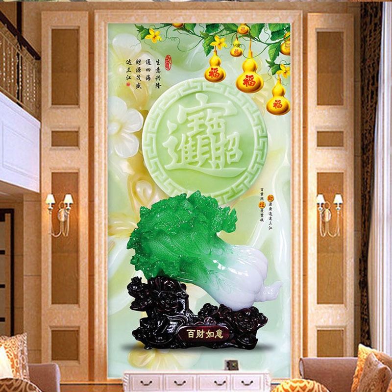 Tranh gắn đá đính kín toàn bộ Bắp Cải LK05
