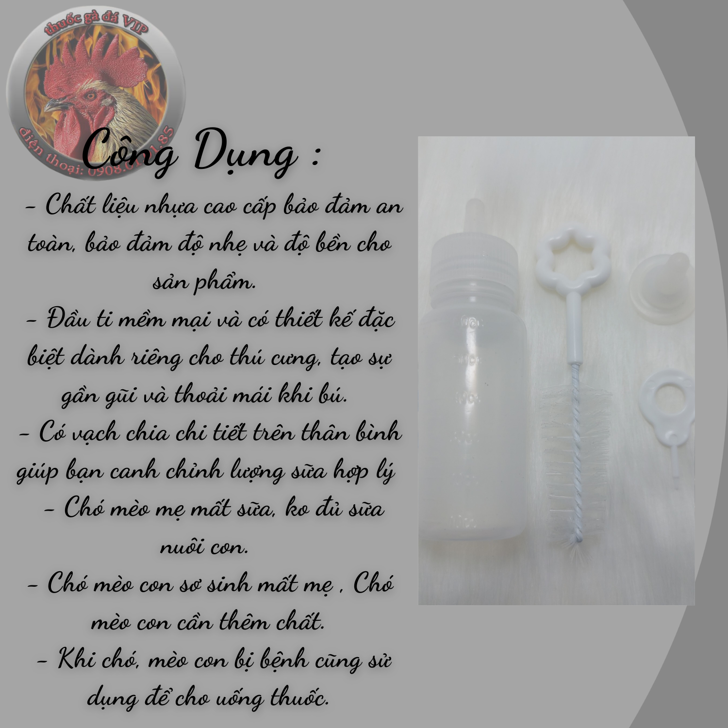 combo 1 bộ - Bình sữa dành cho chó mèo con