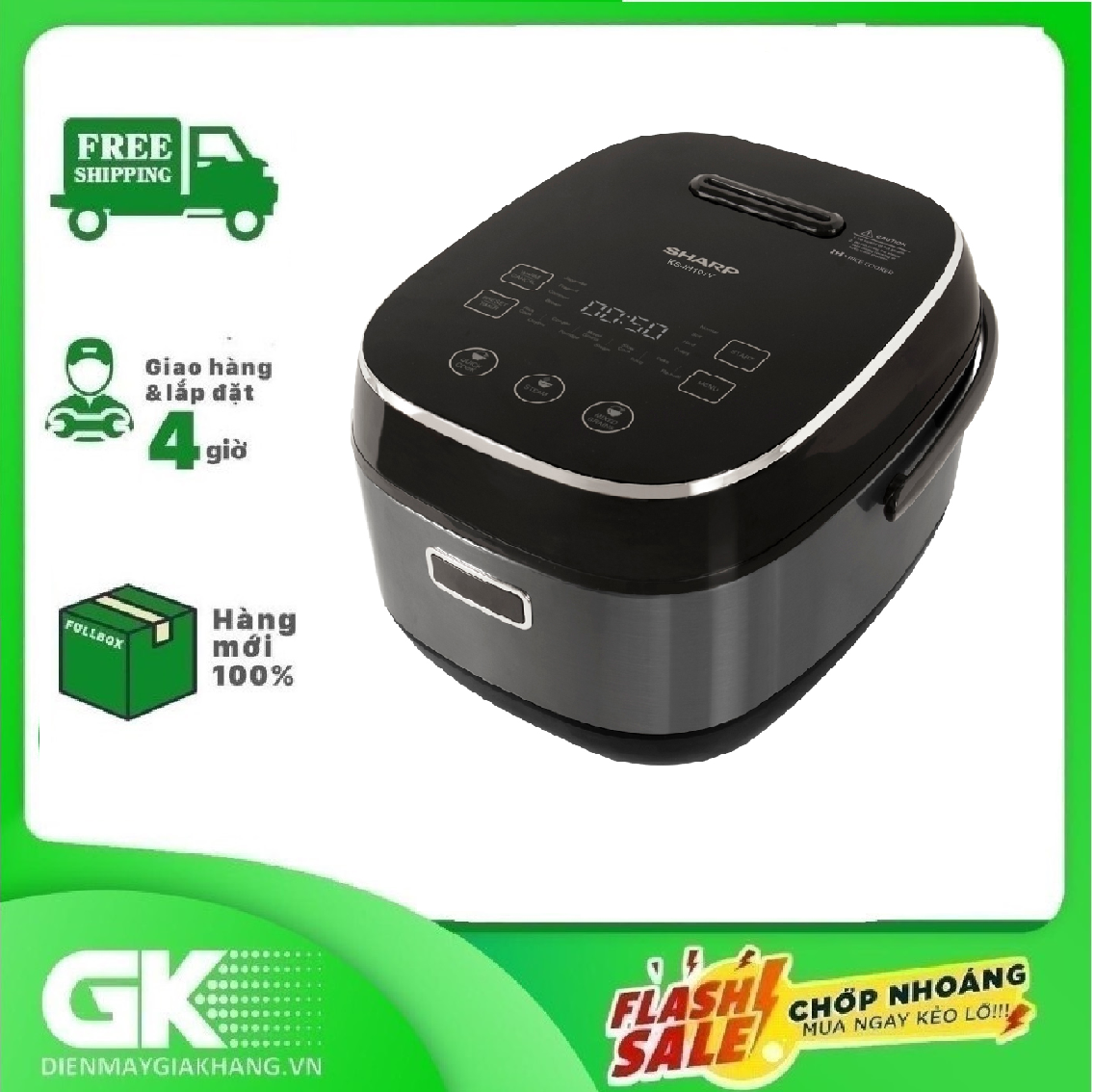 Nồi cơm điện Sharp 1.8 lít KS-IH191V-BK