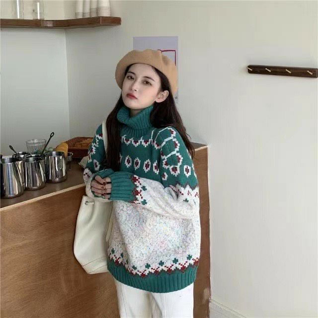 Áo len cổ lọ thụng xinhh